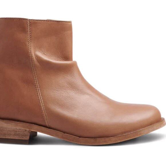 NEW BEEK Saddle Quail Leather Zip Up Ankle Booties for women 825 13j8 - Picture 4 of 7